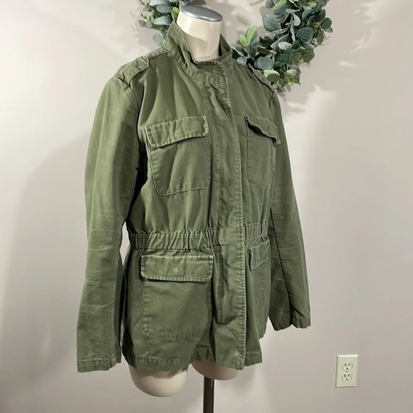 Kensie Jeans Olive Utility Jacket L - Picture 7 of 16